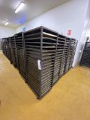 25 Stainless Steel Multi-Tier Mobile Tray Racks, each approx. 760mm x 530mm x 1780mm highPlease read