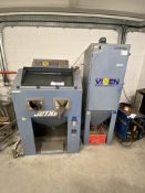 Vixen Jet Air Shot Blasting Cabinet, 240V, with dust extraction unit and flexible ductingPlease read