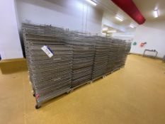 Quantity of Stainless Steel Wire Mesh Baking Trays, with approx. 42 stainless steel framed