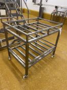 Stainless Steel Two Tier Trolley, approx. 1.05m x 800mmPlease read the following important