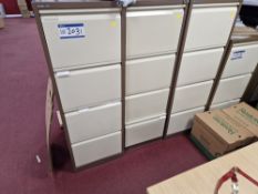 Three 4 Drawer Bisley Metal Filing Cabinets