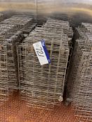 Quantity of Stainless Steel Wire Mesh Baking Trays, with stainless steel trolley, each tray