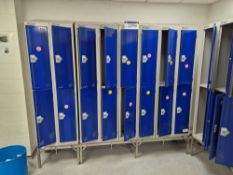 Eight 2 Door Metal Personal Lockers