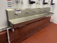 Syspal Six Tap Stainless Steel Sink, approx. 3.05m long x 420mmPlease read the following important