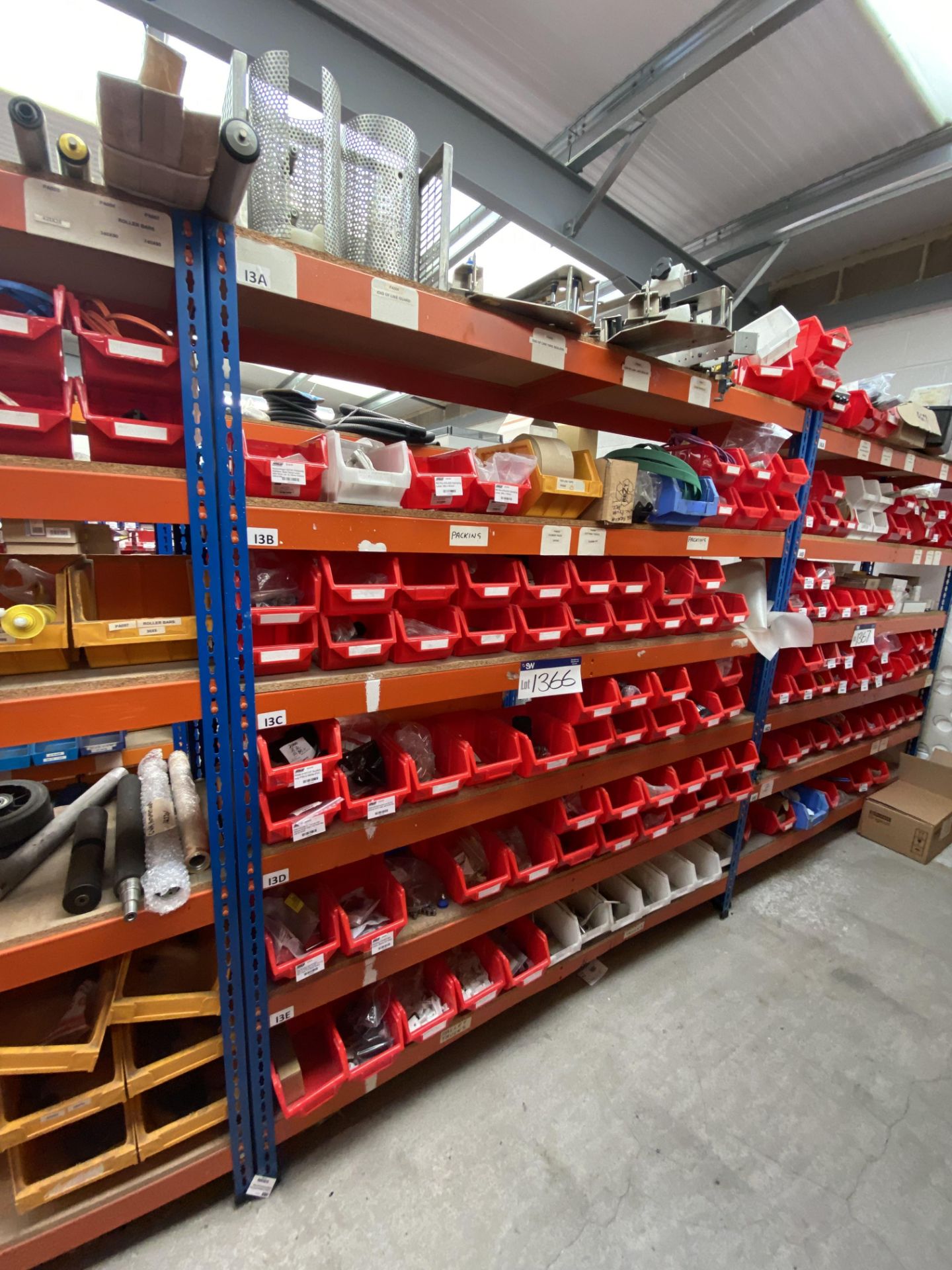 Assorted Fastenings & Fittings, including end of line tape sealers, guide wheels, end of line
