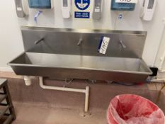 Three Tap Stainless Steel Sink, approx. 1.55m x 400mmPlease read the following important