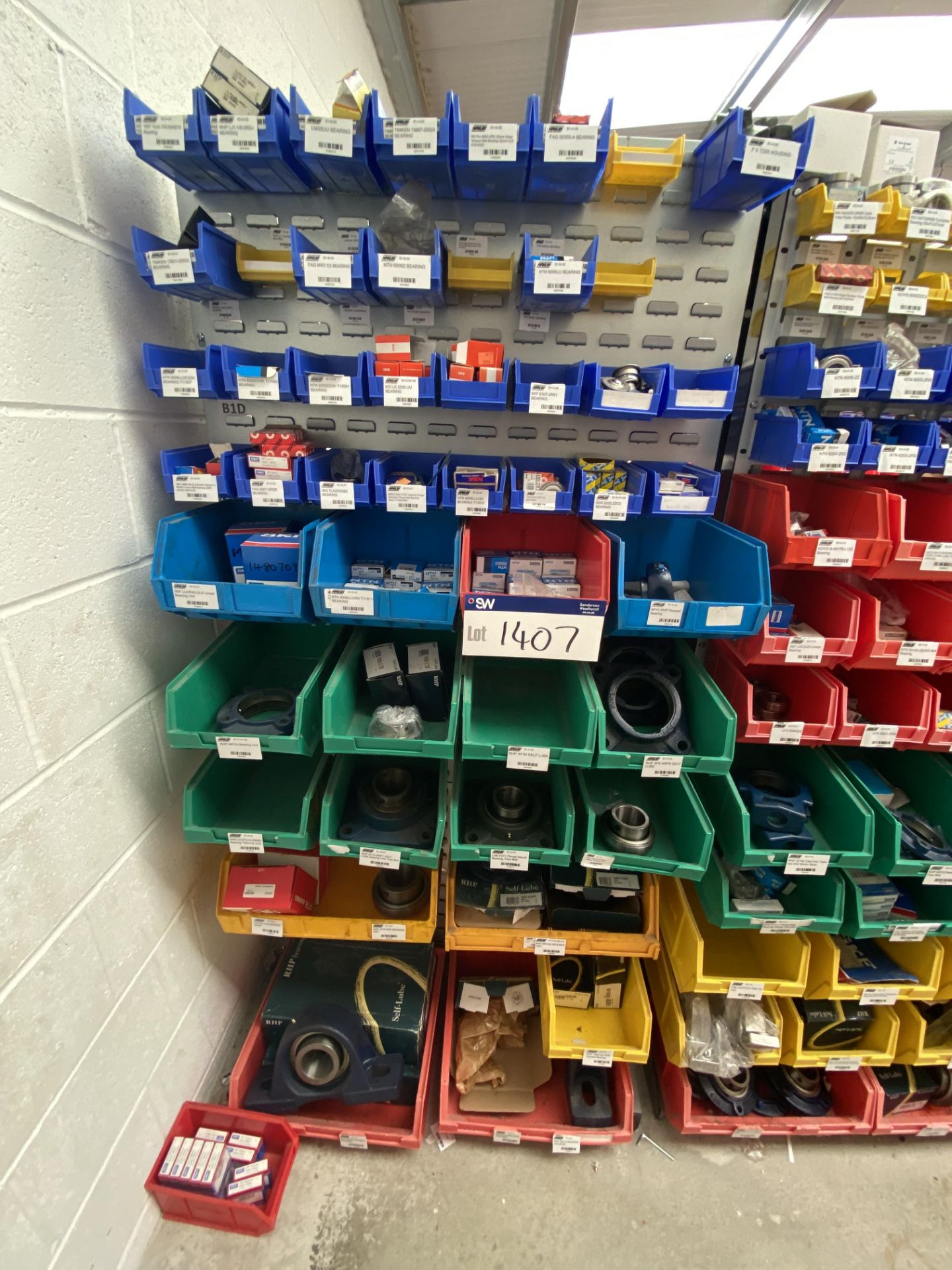Assorted Fastenings & Fittings, including electrical consumables, with plastic stacking binsPlease