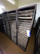 20 Stainless Steel Multi-Tier Mobile Tray Racks, each approx. 760mm x 530mm x 1780mm highPlease read