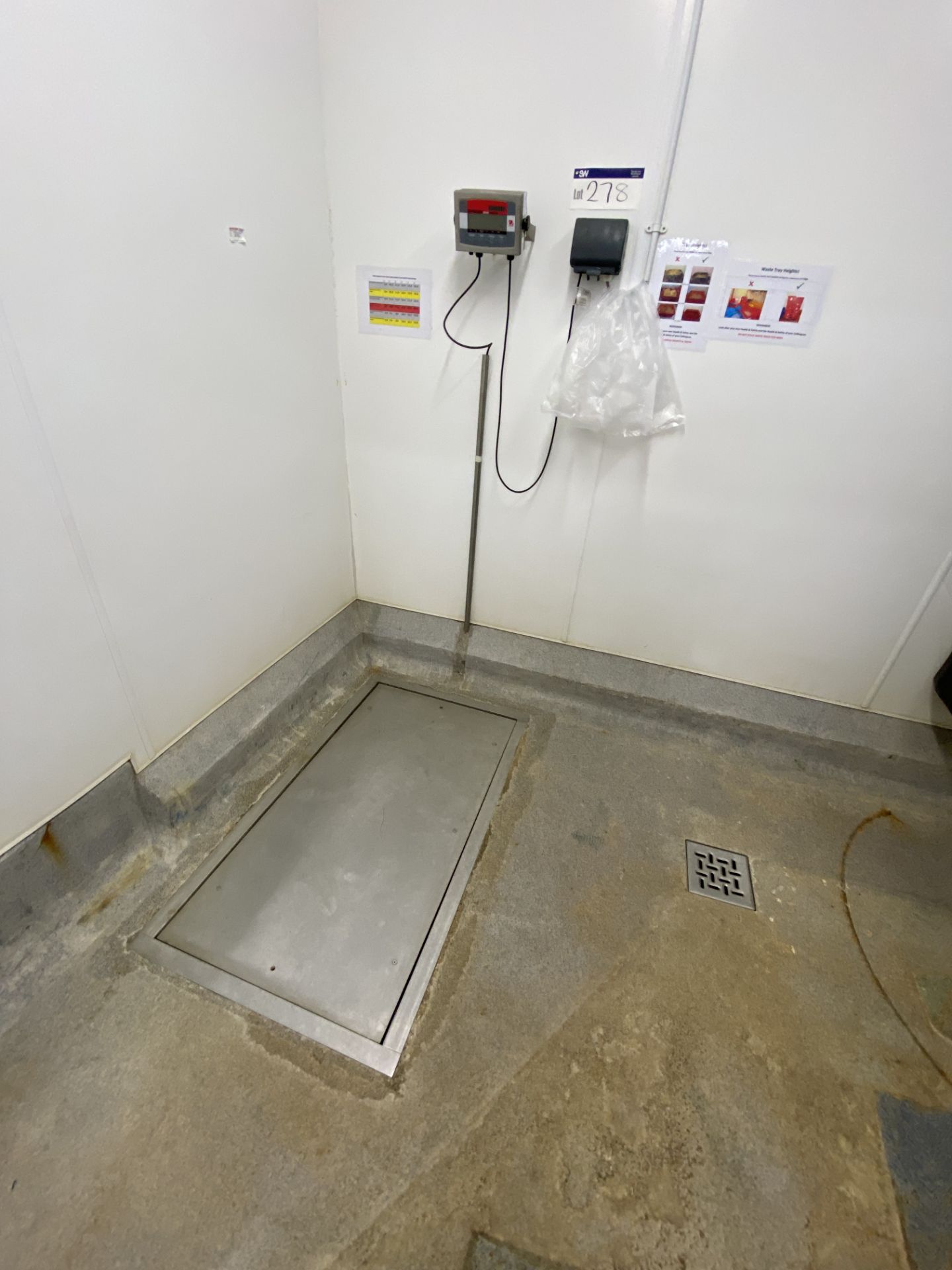 Stainless Steel Weighing Platform, approx. 1.25m x 700mm, with Ohaus Defender 3000 Xtreme W