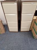 Two Bisley 4 Drawer Metal Filing Cabinets