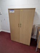 Light Oak Veneered 2 Door Cabinet