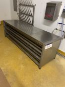 Stainless Steel Changing Room Bench, approx. 2m x 600mmPlease read the following important