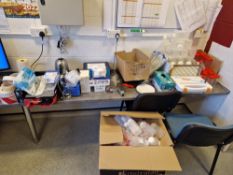 Quantity of testing Equipment, including Hygiene Tubes, Bacterial Tubs, Sample Cups, Metal