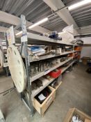 Four Bay Three Tier Steel Stock Rack, each bay approx. 3.1m x 600mm x 2m high (contents excluded –