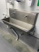 Syspal Twin Knee Operated Stainless Steel Sink, approx. 1.05m x 420mmPlease read the following