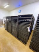 20 Stainless Steel Multi-Tier Mobile Tray Racks, each approx. 760mm x 530mm x 1780mm highPlease read