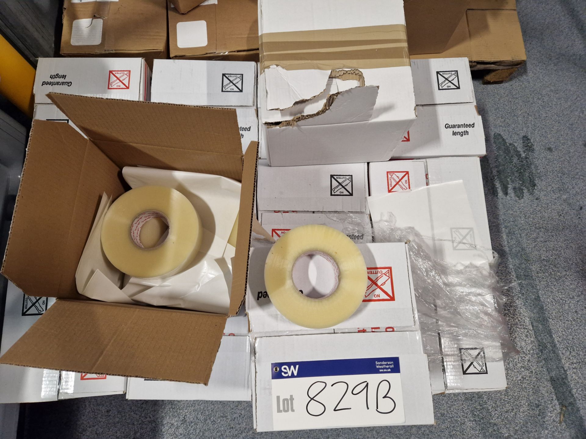 Quantity of Vibac 6 Trasp 48x990 105 Tape, White Labels and Puple Tape, as loted - Image 2 of 5