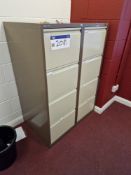 Two Bisley 4 Drawer Metal Filing Cabinets