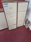 Two Bisley 4 Drawer Filing Cabinets