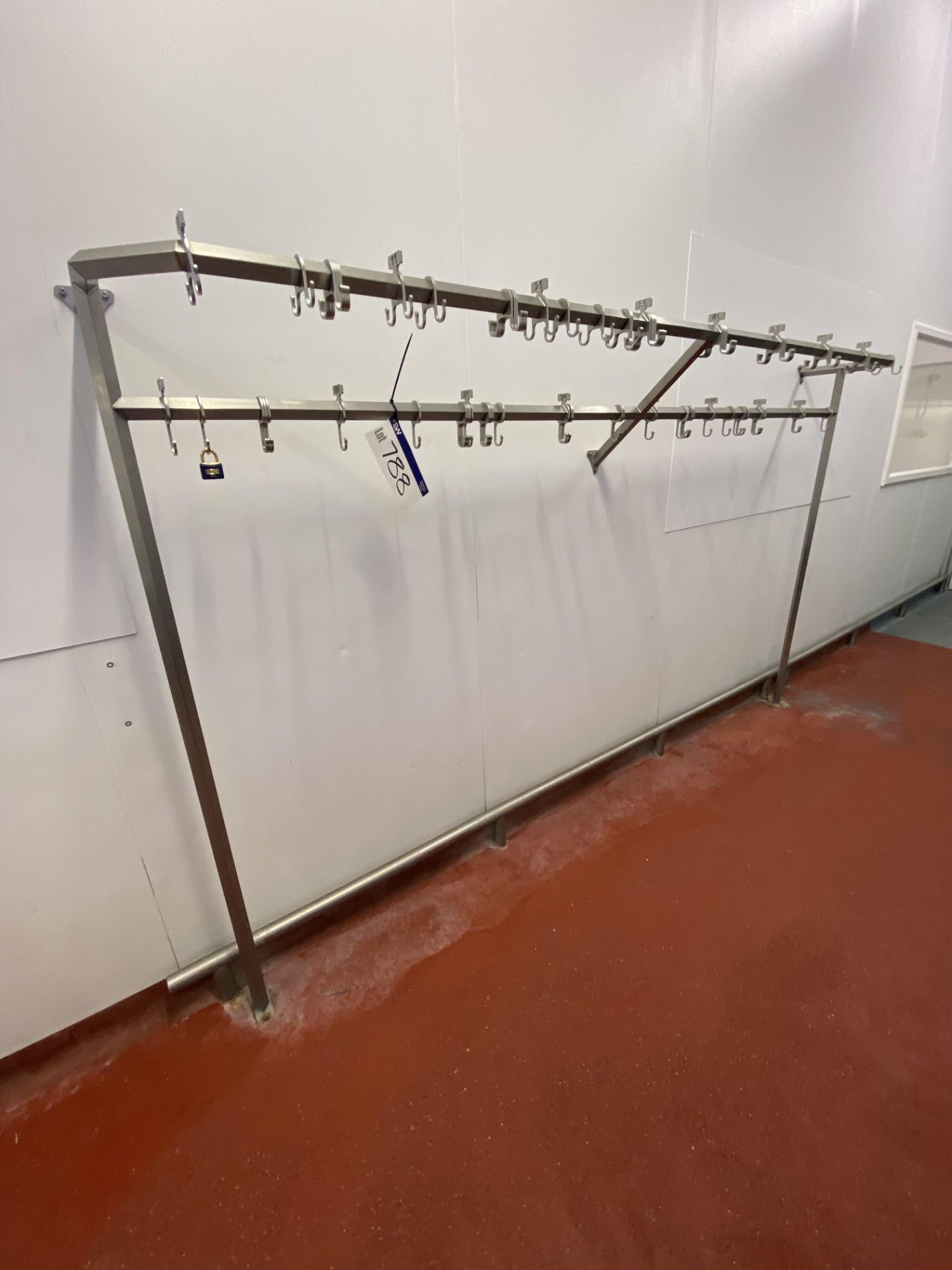 Wall Mounted Stainless Steel Coat Rack, approx. 3m widePlease read the following important
