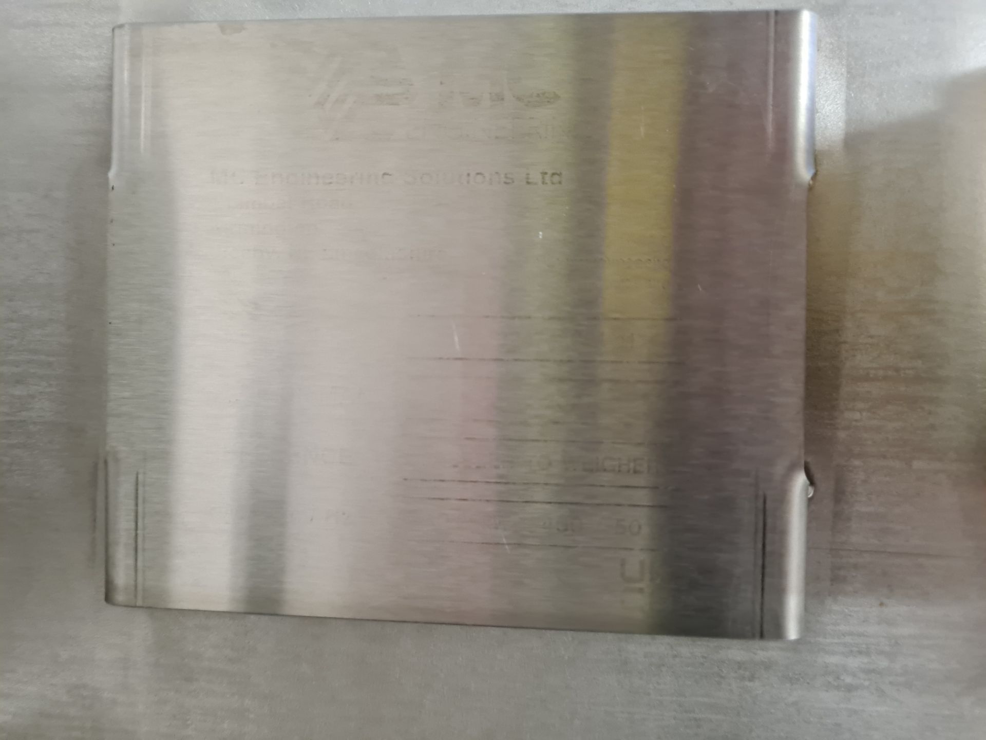MC Engineering STAINLESS STEEL CASED PLASTIC BELT CONVEYOR, serial no. MC/3247/2021/11, 620mm wide - Image 5 of 5