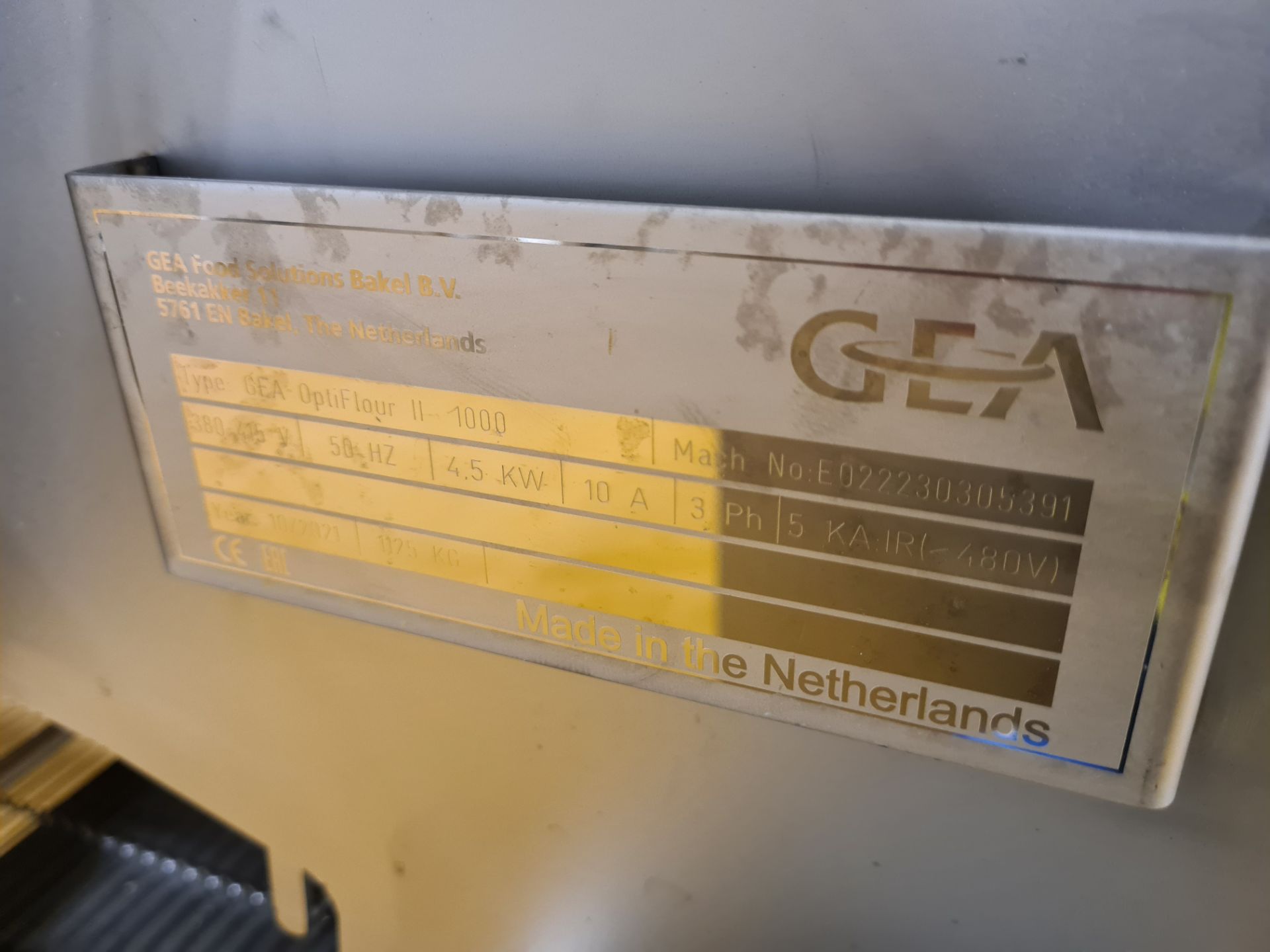 GEA OPTIFLOUR II 1000 DUSTER, serial no. E022230305391, year of manufacture 2021 (VOM373)Please read - Image 6 of 6