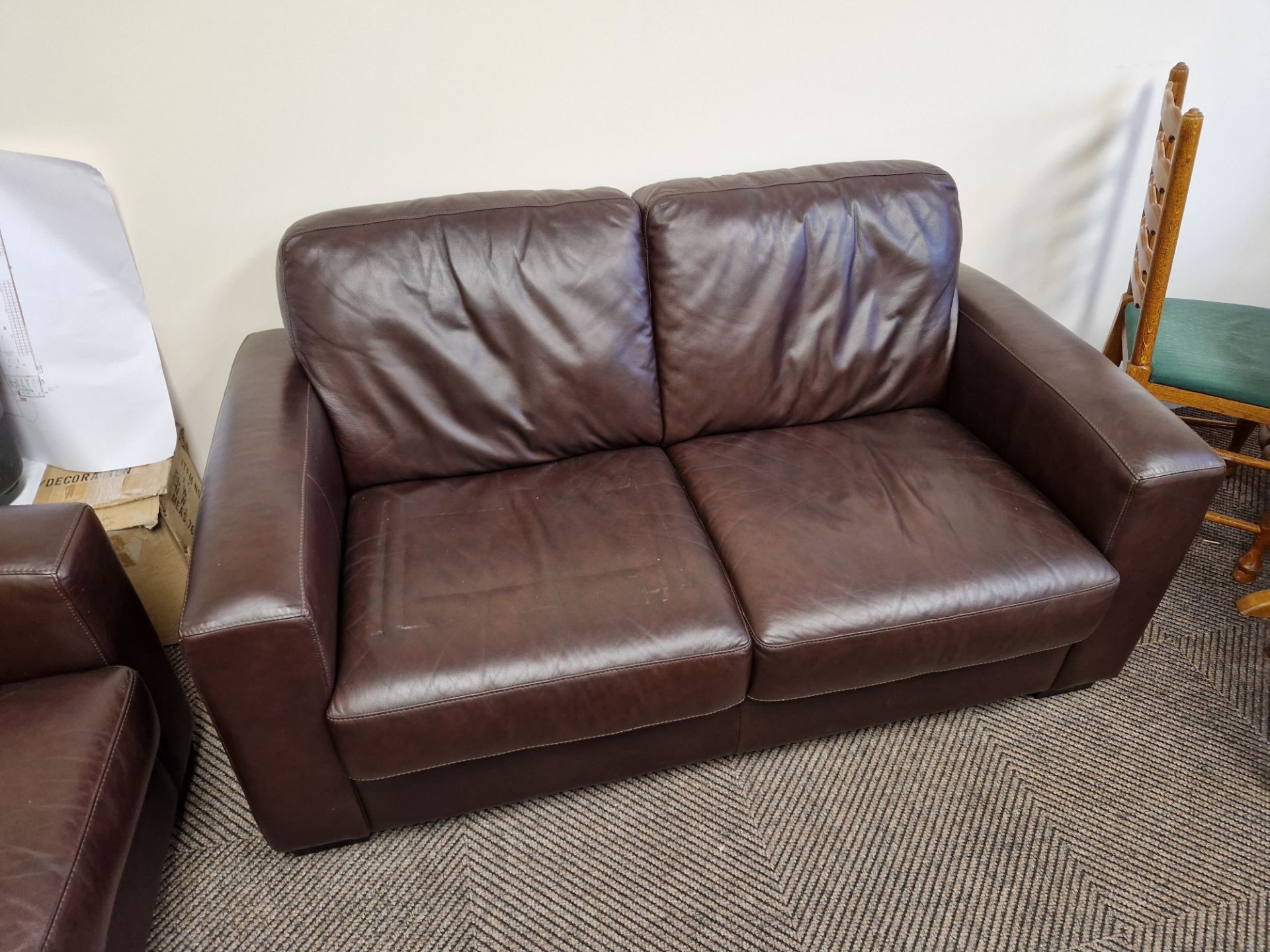 Leatherette Three Seater and Two Seater Sofa - Image 2 of 2