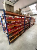 Five Bay Multi-Tier Steel Stock Rack, each bay mainly approx. 1.83m x 560mm x 2m high (contents