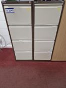 Two Bisley 4 Drawer Filing Cabinets