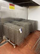 Quantity of Stainless Steel Wire Mesh Baking Trays, each tray approx. 450mm x 730mm, on five