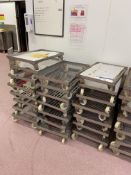 22 Stainless Steel Framed Dollies, each approx. 470mm x 780mmPlease read the following important