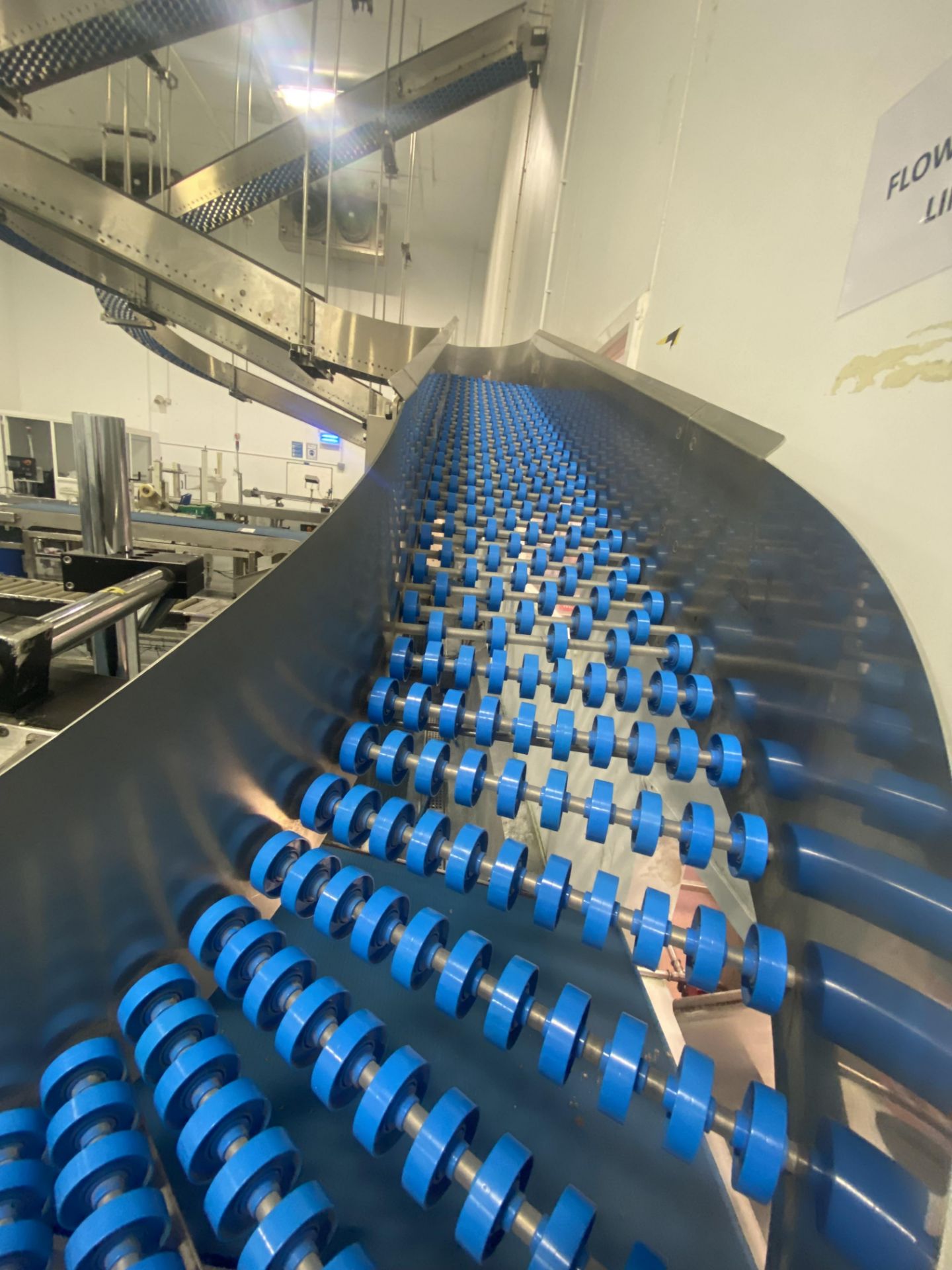 Stainless Steel Suspended Spiral Inclined Gravity Roller Conveyor, approx. 2.75m x 3.75m - Image 2 of 3