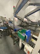 Stainless Steel Framed Belt Conveyor, approx. 3.45m centres long x 300mm wide on beltPlease read the