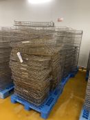 Quantity of Stainless Steel Wire Mesh Baking Trays, with three plastic palletsPlease read the