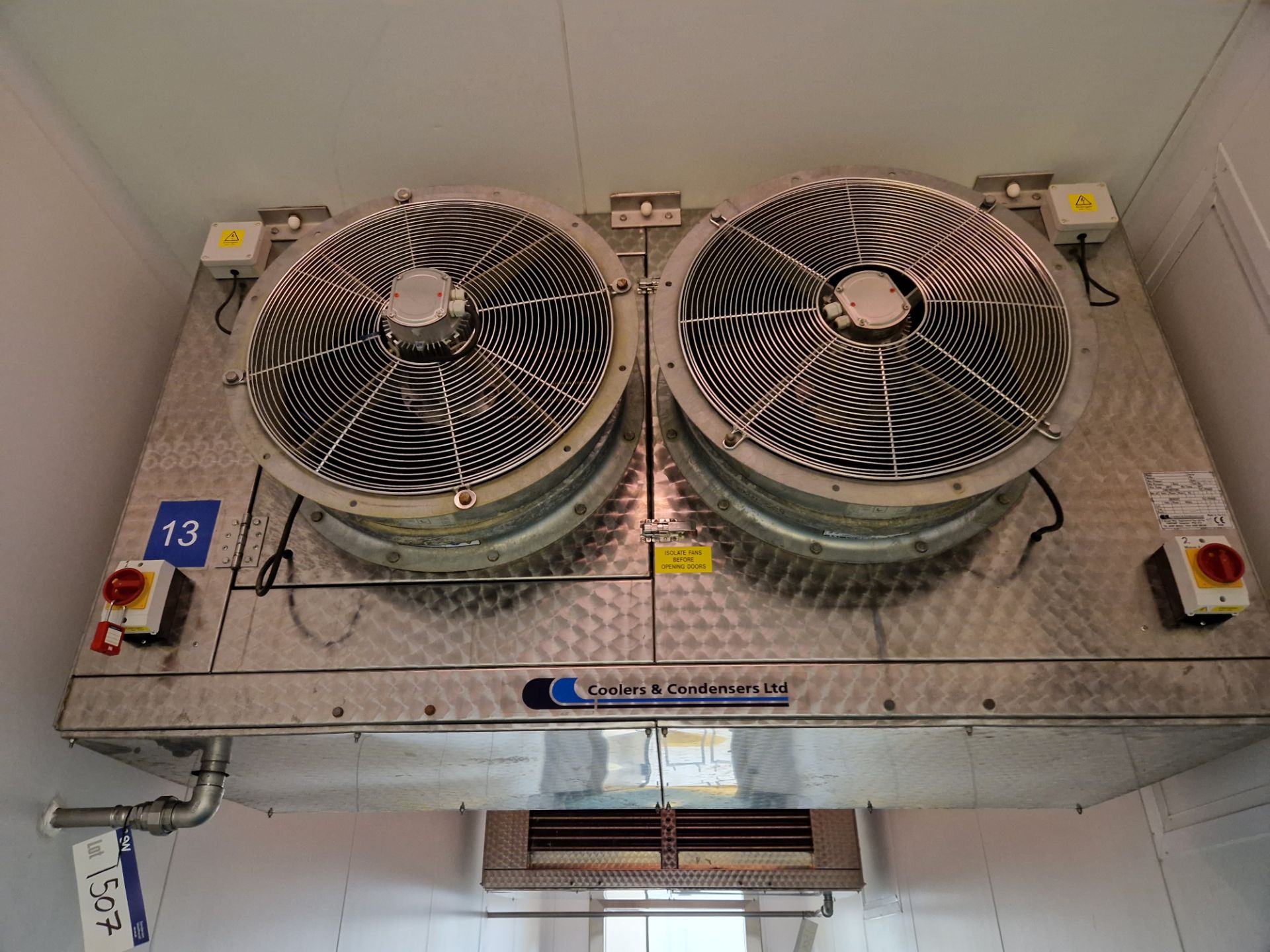 Coolers & Condensers Ltd Twin Fan Blast Chiller Unit (Blast Chiller Unit must be disconnected at