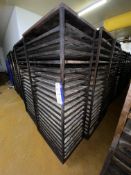 20 Stainless Steel Multi-Tier Mobile Tray Racks, each approx. 760mm x 530mm x 1780mm highPlease read