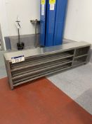 Stainless Steel Changing Room Bench, approx. 2.15m x 300mmPlease read the following important