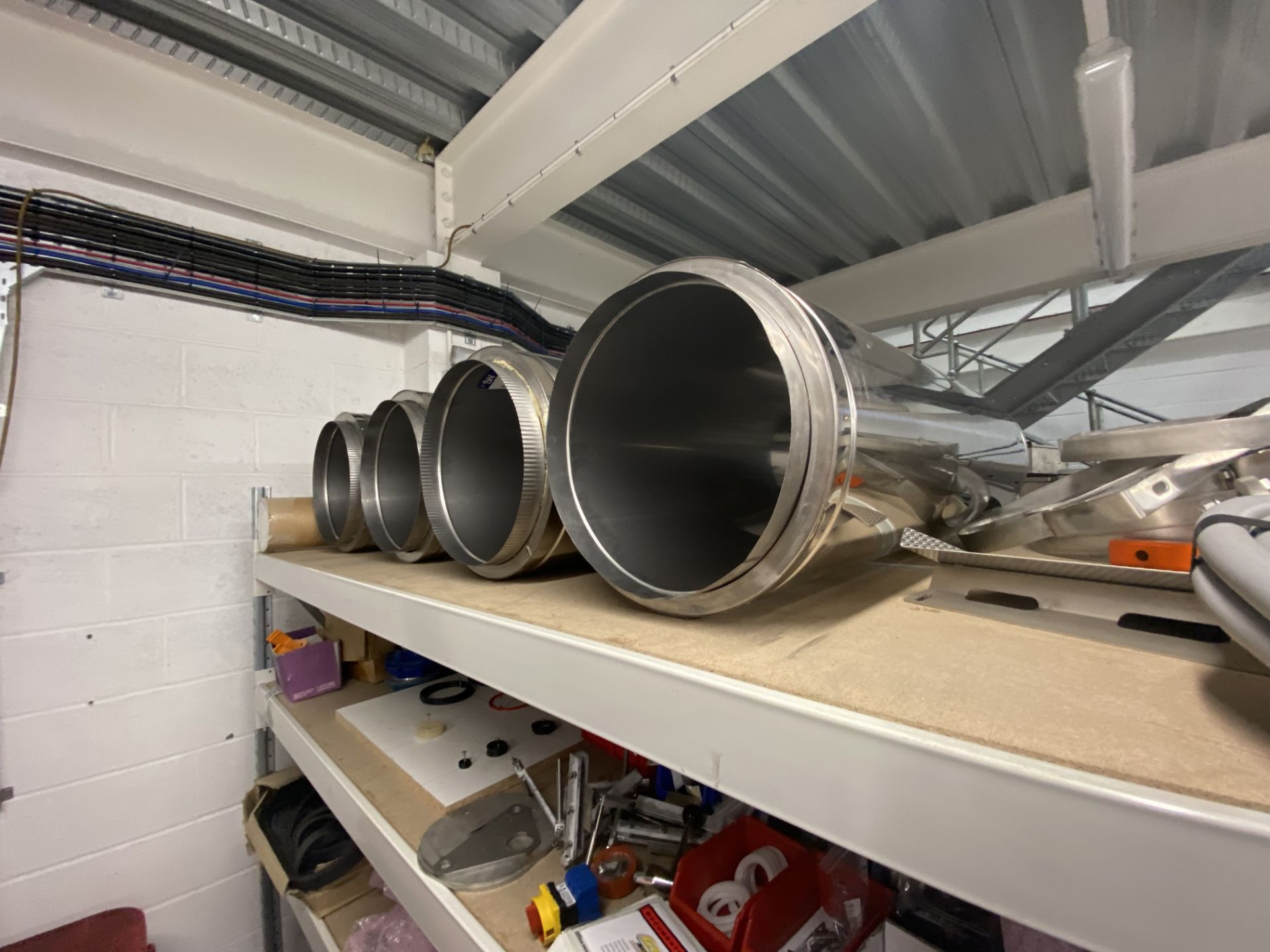 Four Sections of Stainless Steel Ducting, as set out on top tier of rackPlease read the following - Image 2 of 3