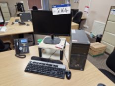 Fujitsu Esprimo P410 E85+ Core i5 Desktop PC, Monitor, Keyboard & Mouse