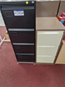 Two 4 Drawer Metal Filing Cabinets and One 3 Drawer Metal Filing Cabinets