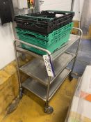 Three Tier Stainless Steel Trolley, approx. 800mm x 500mmPlease read the following important notes:-