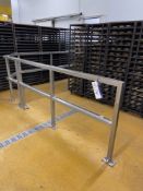 Stainless Steel L-Shaped Rail, approx. 3.25m x 2.75m overallPlease read the following important