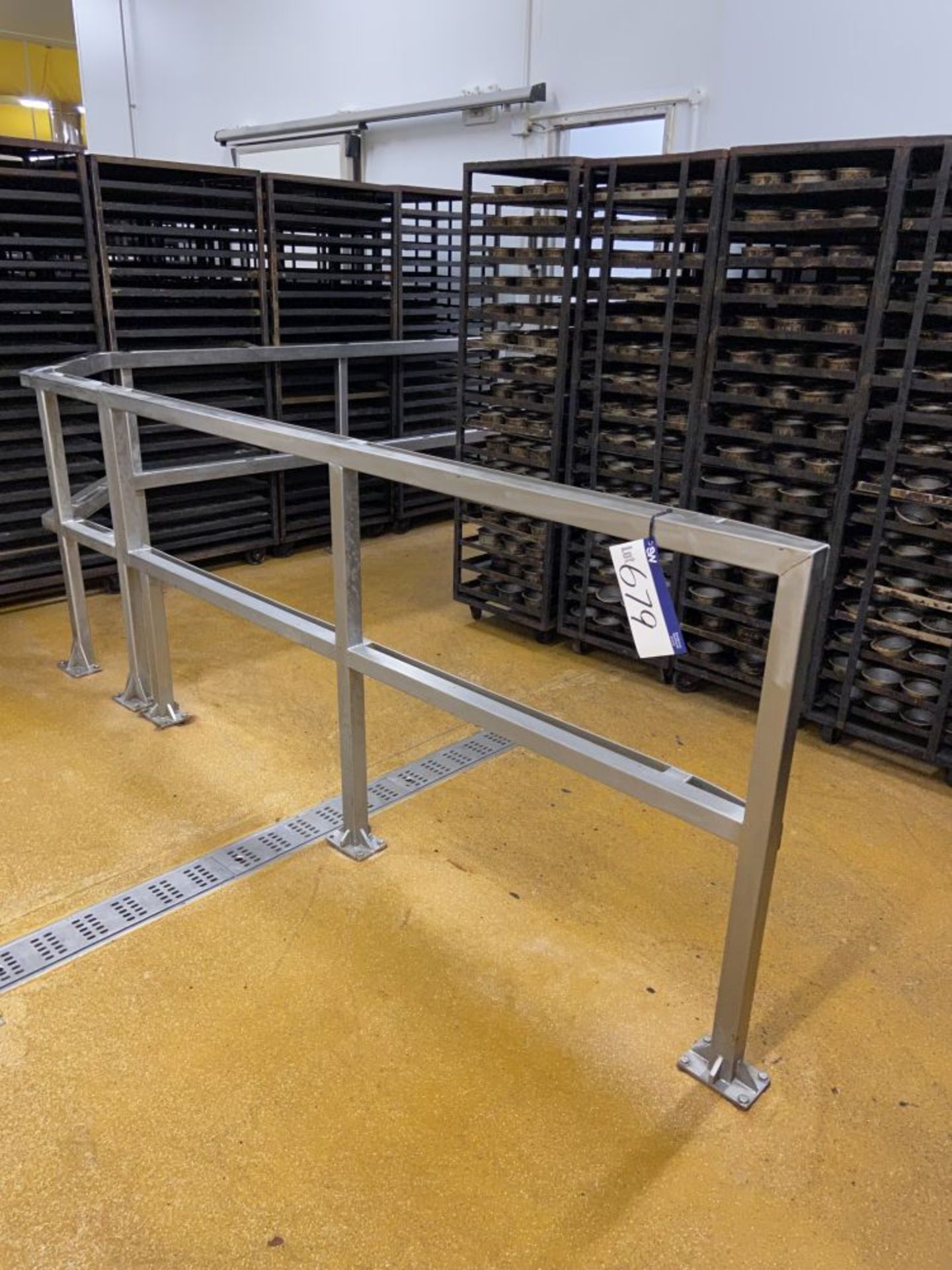 Stainless Steel L-Shaped Rail, approx. 3.25m x 2.75m overallPlease read the following important