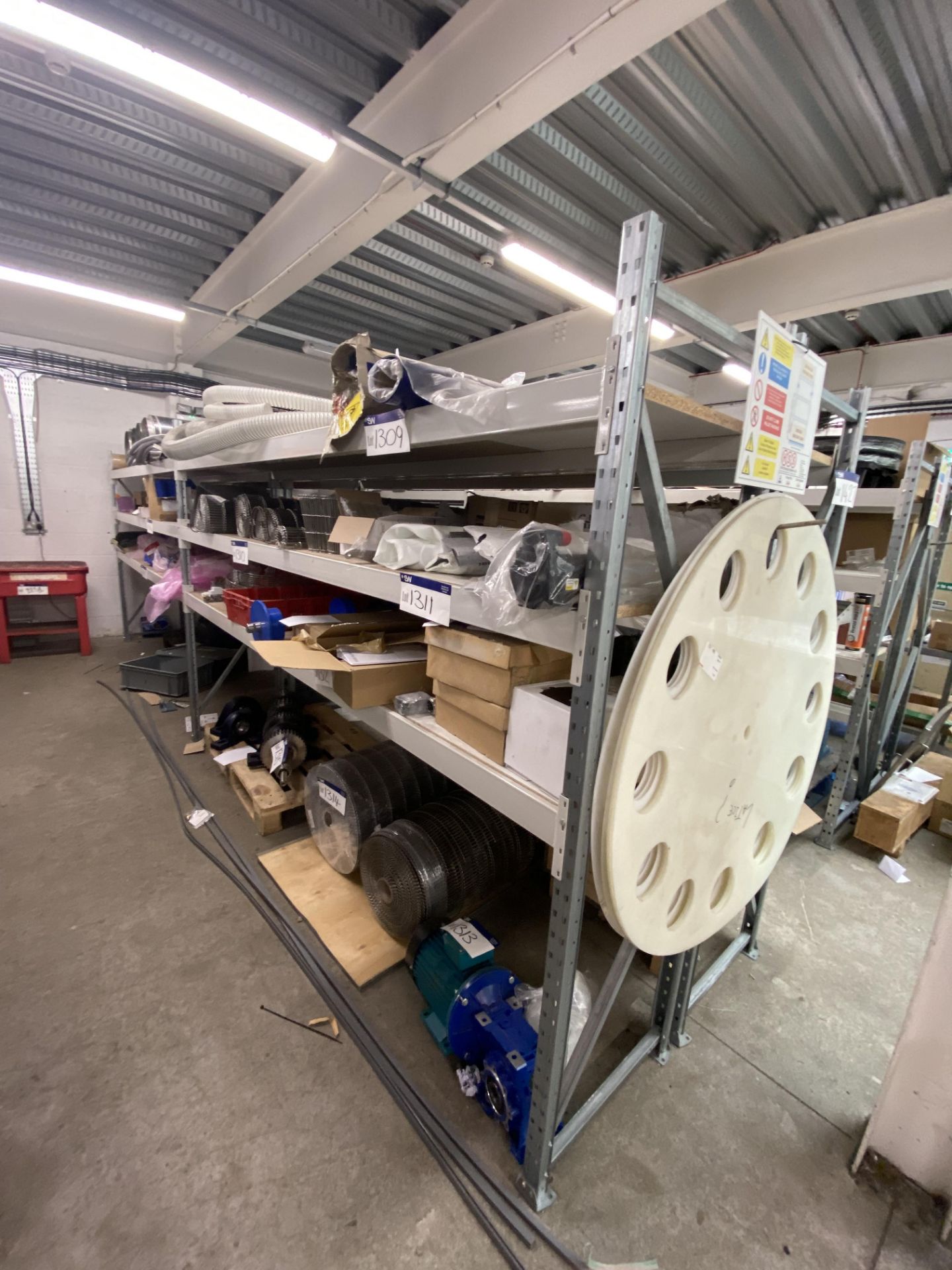 Four Bay Three Tier Steel Stock Rack, each bay approx. 3.1m x 600mm x 2m high (contents excluded – - Image 2 of 2