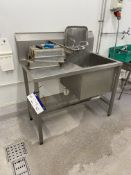Two Stainless Steel Sinks, one approx. 1.2m x 700mm and one approx. 500mm x 500mmPlease read the