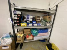 Assorted PPE, including safety footwear and gloves, as set out on rackPlease read the following