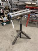Twin Gravity Roll Conveyor, on fitted steel stand, approx. 480mm wide on rollsPlease read the
