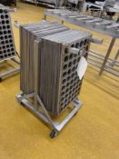 Double Sided Stainless Steel Tin Holding Rack, with quantity of tin holdersPlease read the following