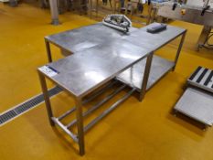 Three Stainless Steel Benches, two x 1.2m and one x 1.4mPlease read the following important