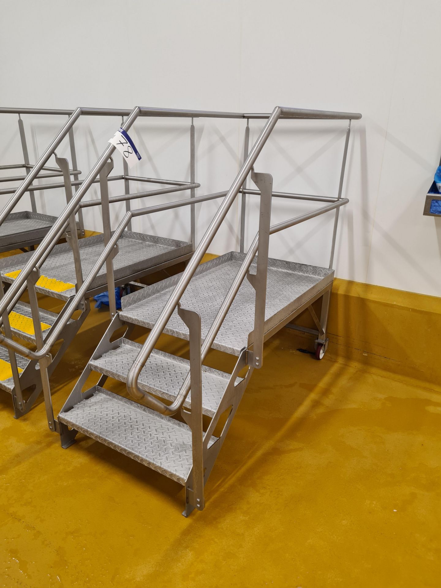 Stainless Steel Semi-Mobile Access Platform, approx. 620mm high on platformPlease read the following